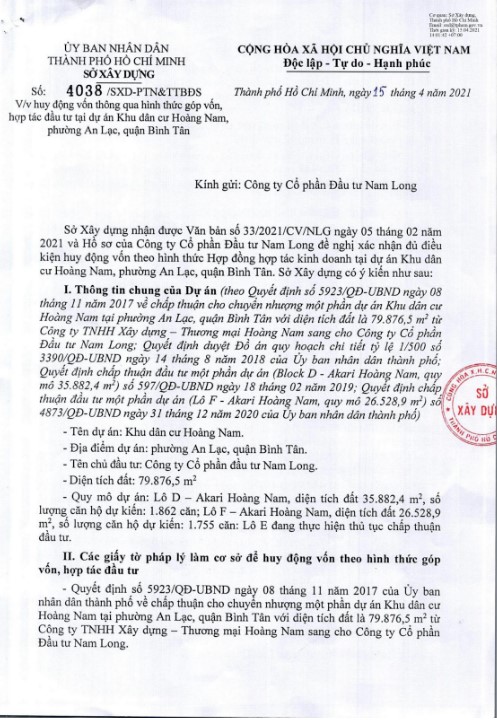 Những giấy phép xây dựng dự án sẽ là căn cứ tiếp theo để khách hàng xác định đầu tư. Pháp lý Waterpoint Nam Long hợp pháp hay không cũng phụ thuộc lớn vào giấy tờ xây dựng. Tránh hiện tượng xuất hiện các “dự án ma” hoặc dự án treo, dự án chậm tiến độ đã có trên cả nước thời gian qua.